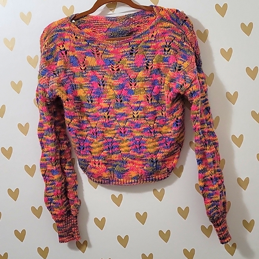 Wild Fable Rainbow long Sleeve knitted pullover